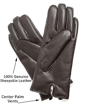 CANDOR AND CLASS Women's Touchscreen Rabbit Fur Lined